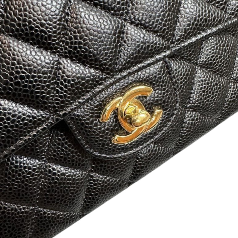 Classic Double Flap Medium Caviar Quilted Black GHW