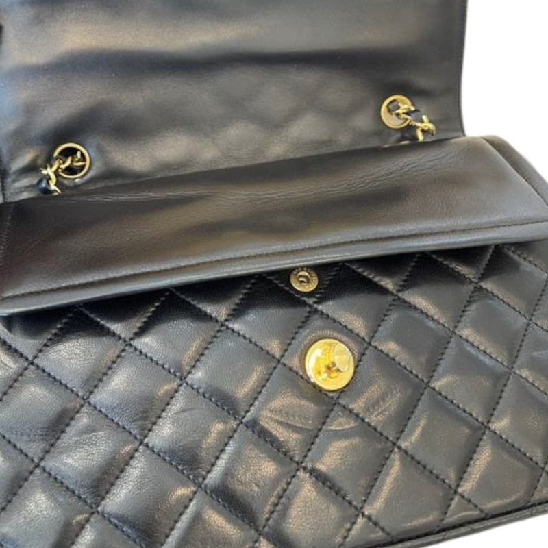 Vintage Paris Limited Edition Double Flap Lambskin Black GHW