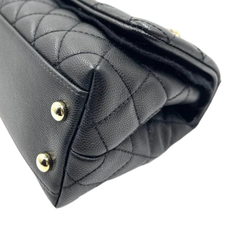 Coco Handle Flap Extra Mini Caviar Quilted Black GHW