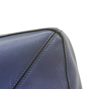 Puzzle Small Calfskin Quilted Navy SHW