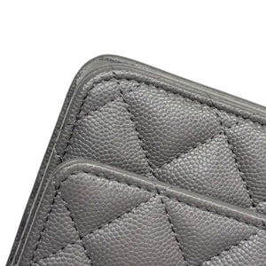 Wallet On Chain WOC Caviar Quilted Grey GHW