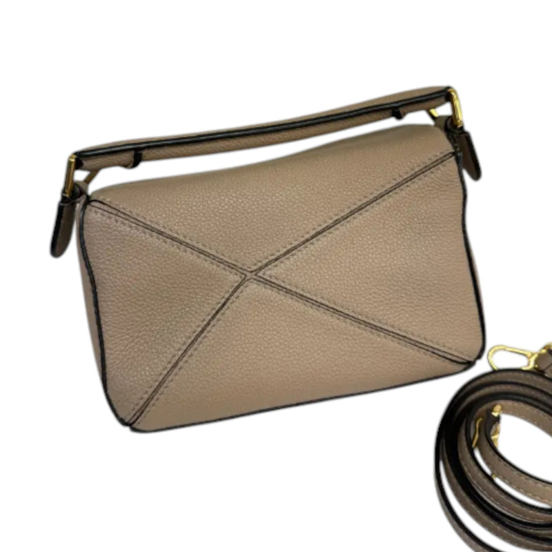 Puzzle Mini Calfskin Shoulder Sand GHW