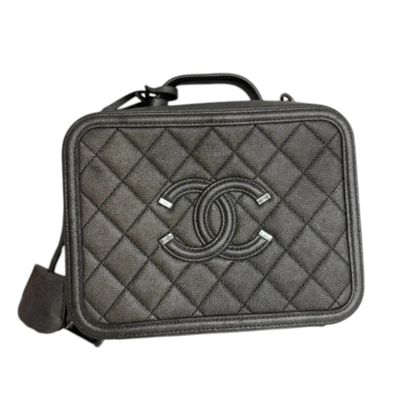 CC Filigree Vanity Case Medium Caviar Grey SHW