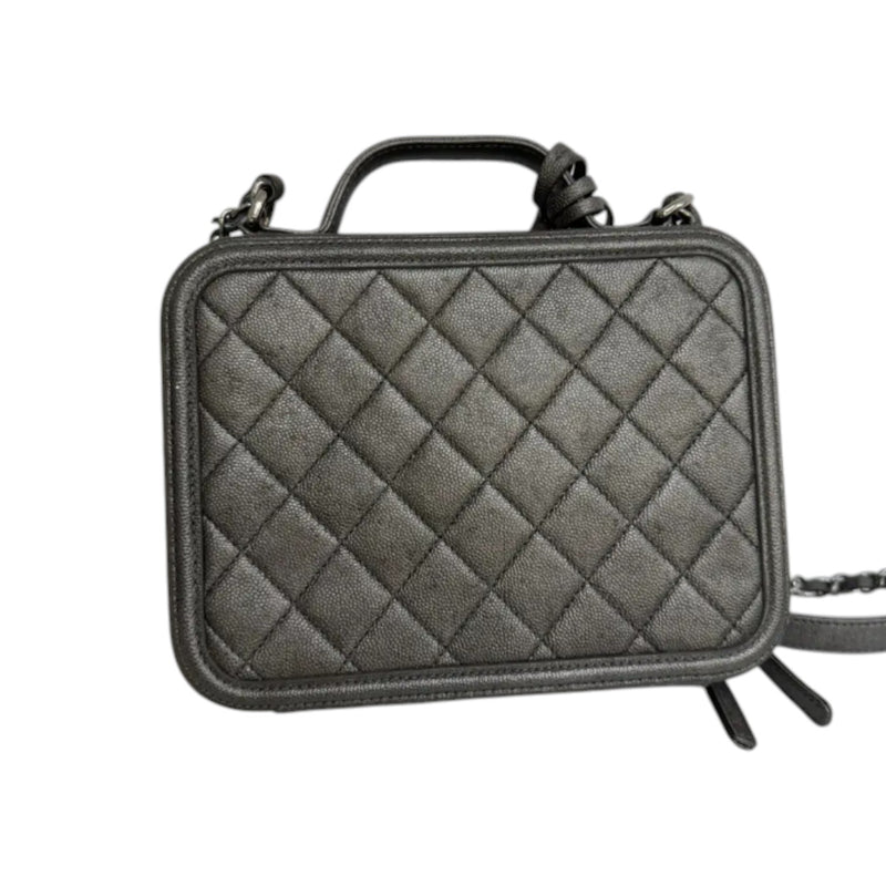 CC Filigree Vanity Case Medium Caviar Grey SHW