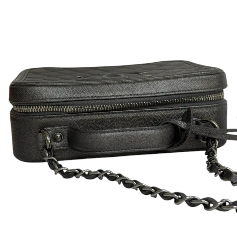 CC Filigree Vanity Case Medium Caviar Grey SHW