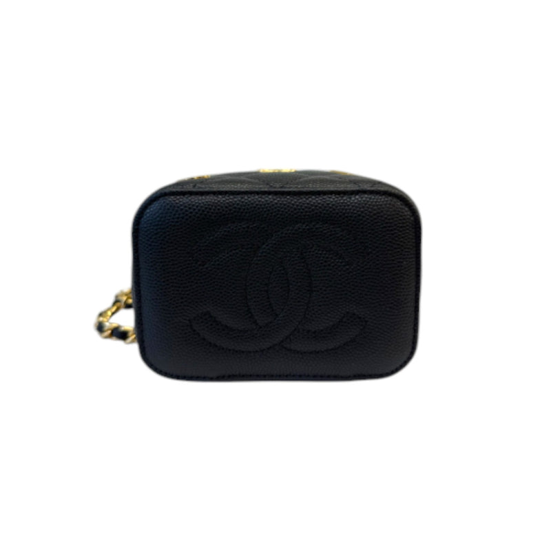 Coco Casino Vanity Case Mini With Chain Caviar Black GHW