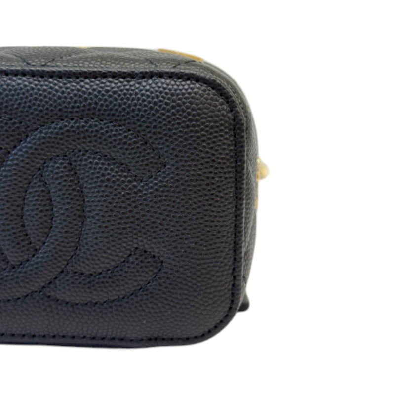 Coco Casino Vanity Case Mini With Chain Caviar Black GHW