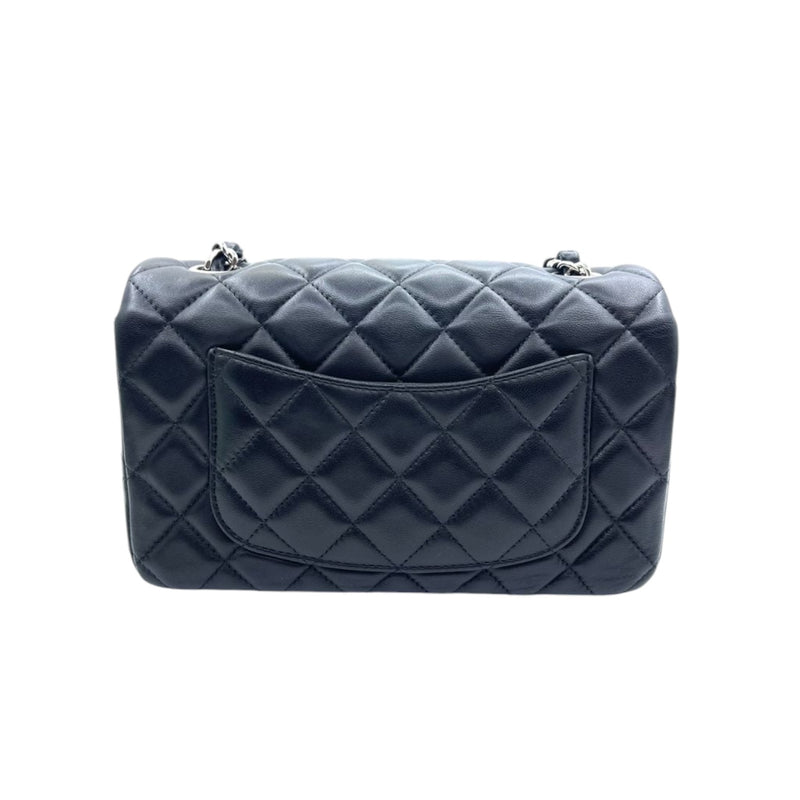 Chanel Rectangular Flap Mini Lambskin Quilted Black SHW