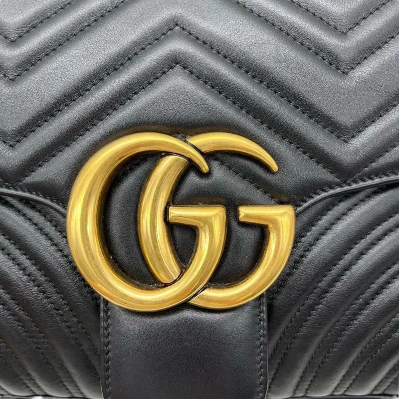 Marmont Medium Black Leather GHW