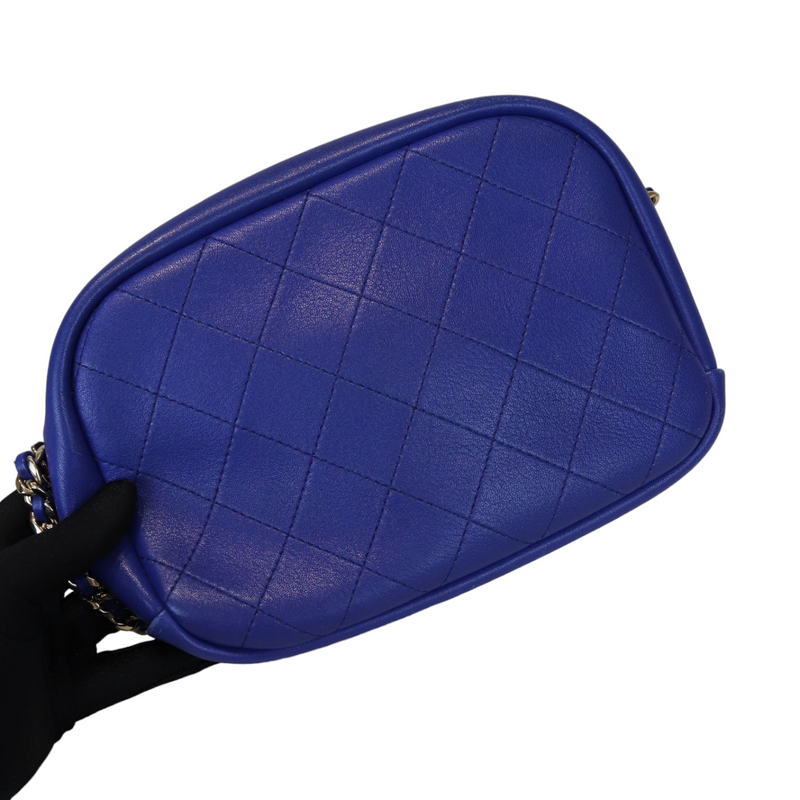 Blue Camera Bag Calfskin LGHW