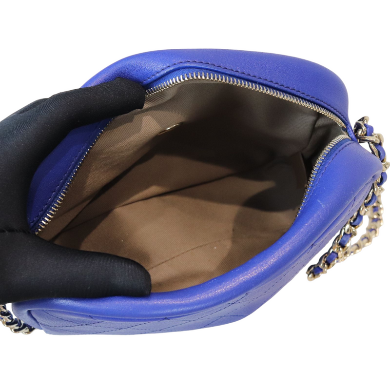 Blue Camera Bag Calfskin LGHW