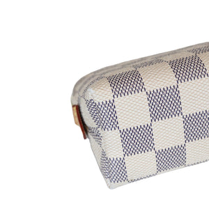 Cosmetic Pouch Damier Azure GHW