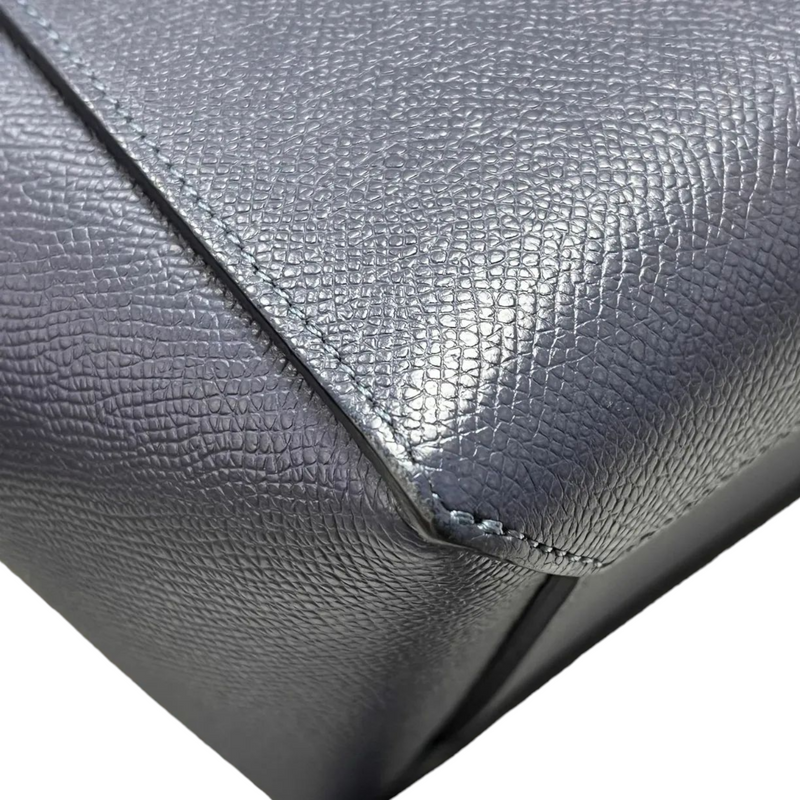 Nano Belt Bag Grey Grained Calfskin Gold Hardware
