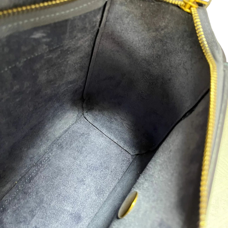 Nano Belt Bag Grey Grained Calfskin Gold Hardware