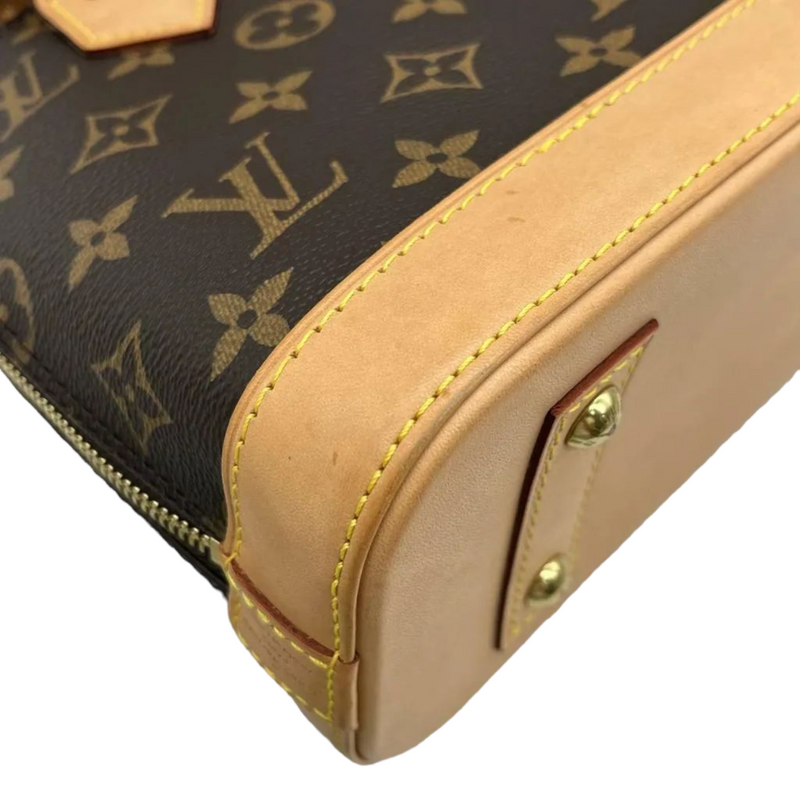 Louis Vuitton, Bags, Louis Vuitton Alma Bb In Patent Silver With Reverse Monogram  Canvas