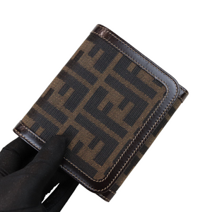 Monogram Zucca Compact Wallet Brown