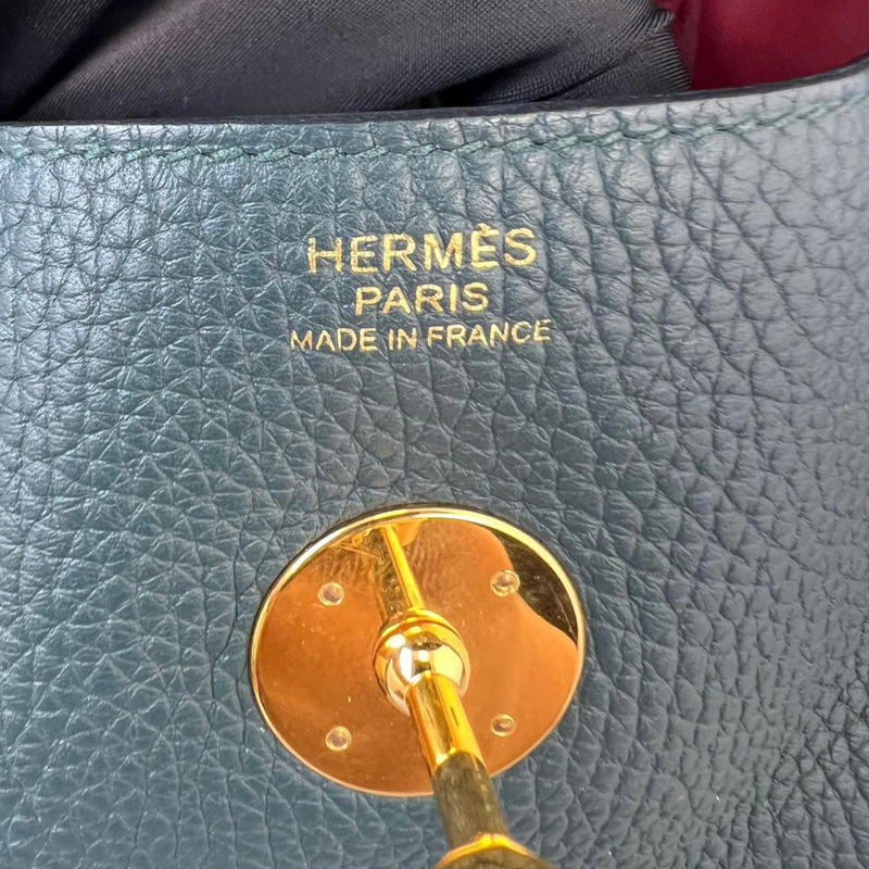 Replica Hermes Lindy Mini Bag In Yellow Clemence Leather GHW