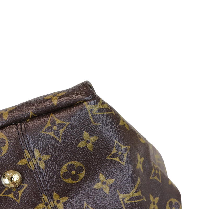 Louis Vuitton Gris Brown Monogram Python Artsy MM Shoulder Bag