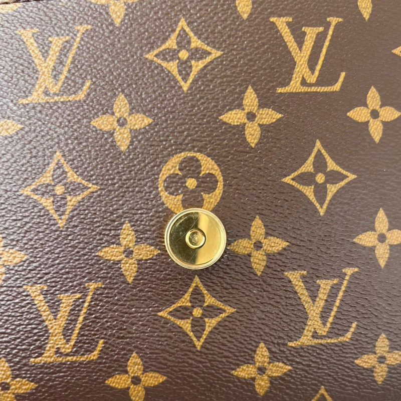 Louis Vuitton Brown, Pattern Print Monogram LOCKY Bb w/ Strap