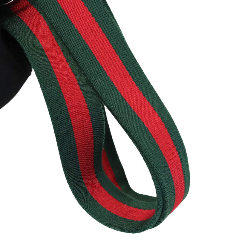 Gucci Vintage Buckle Belt Green Red Fabric Size 95 Bag Religion