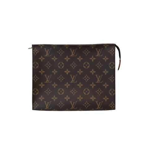 Louis Vuitton Beige/Black Raffia And Leather Toiletry Pouch On