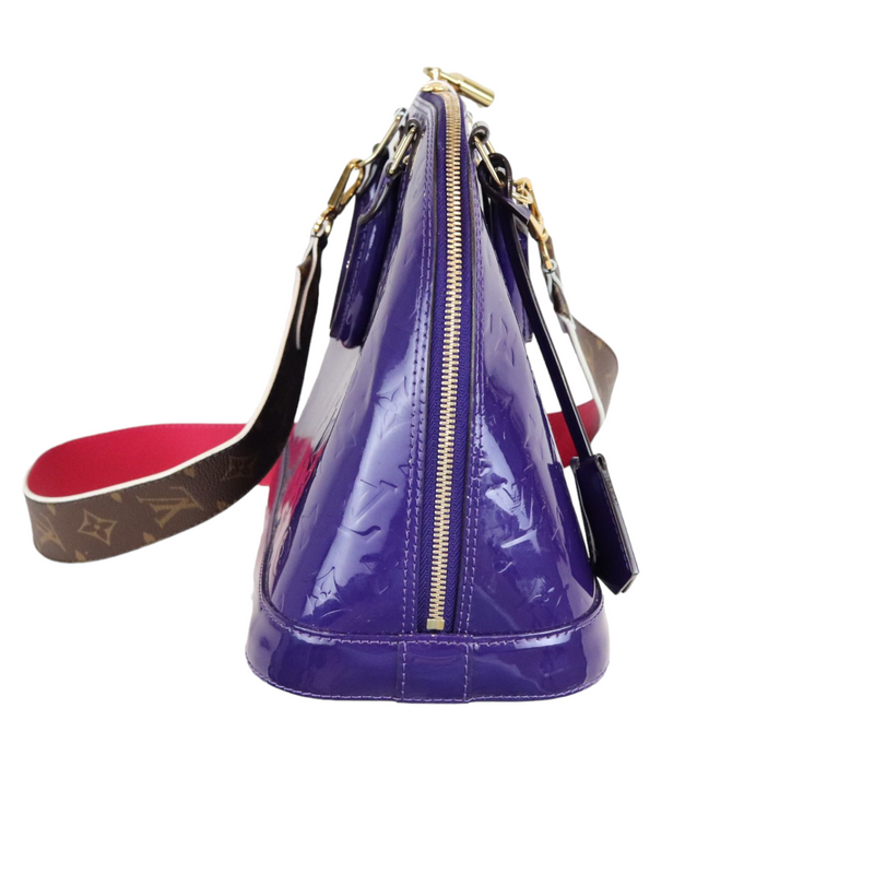 Louis Vuitton Vernis Miroir Alma BB w/ Strap - Blue Handle Bags, Handbags -  LOU658507