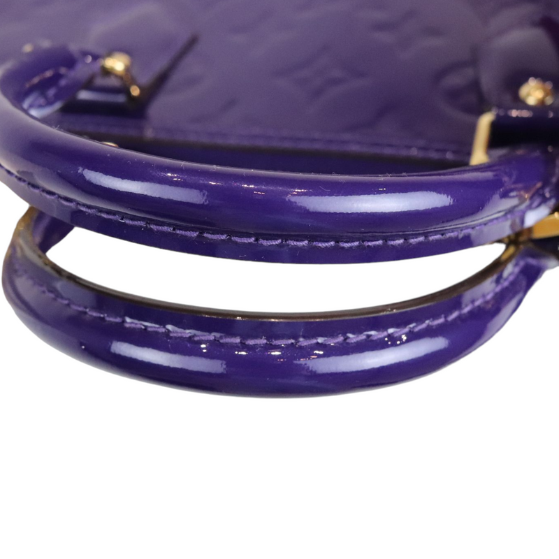 Pre-owned Louis Vuitton Lilac Monogram Vernis Leather Alma Pm Bag In Purple