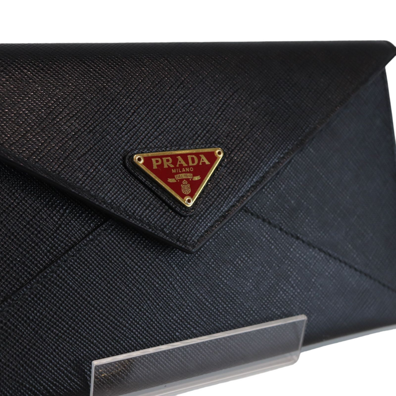 Prada Black Envelope mini bag in Saffiano