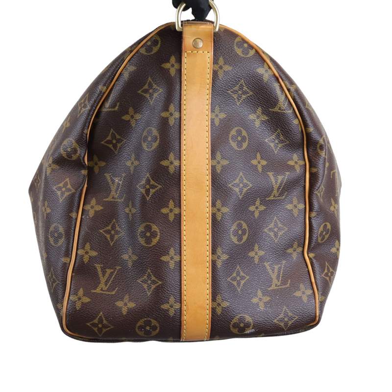 Louis Vuitton Monogram Canvas Caramel Leather Soufflot MM Bag w/o