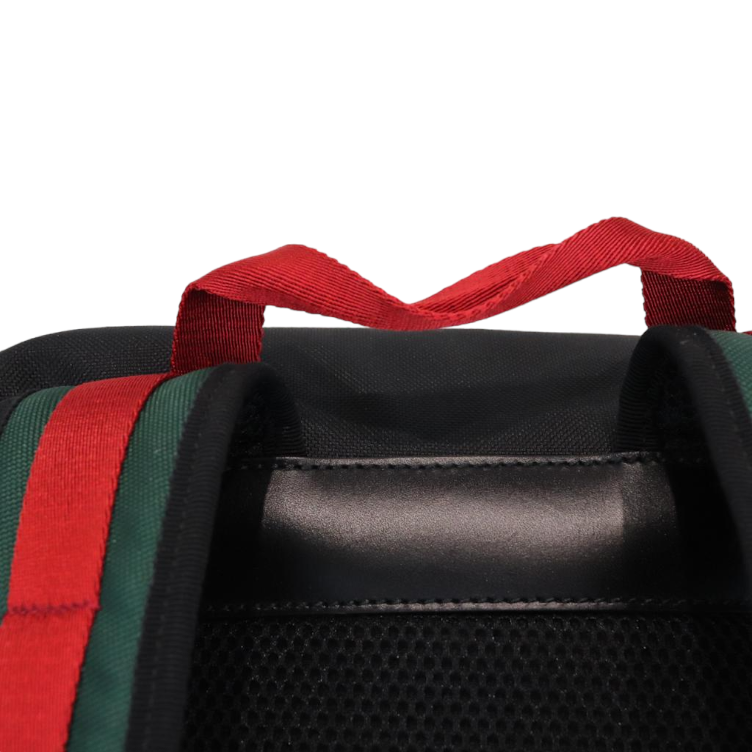 Gucci Techno Canvas Embroidered Double Buckle Backpack Black Bag Religion