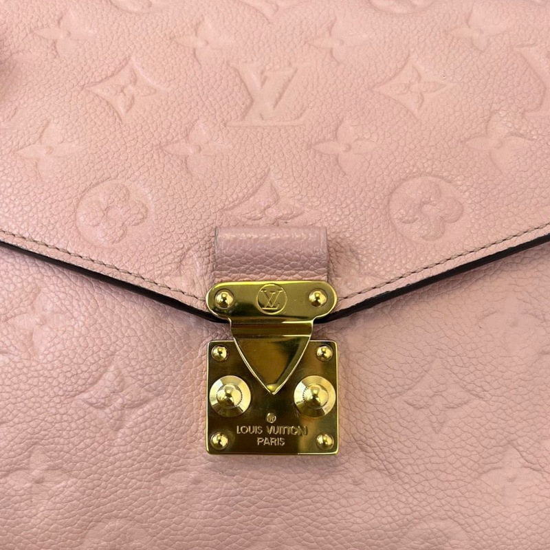 Louis Vuitton, Bags, Louis Vuitton Pochette Metis Monogram Empreinte  Leather Pink