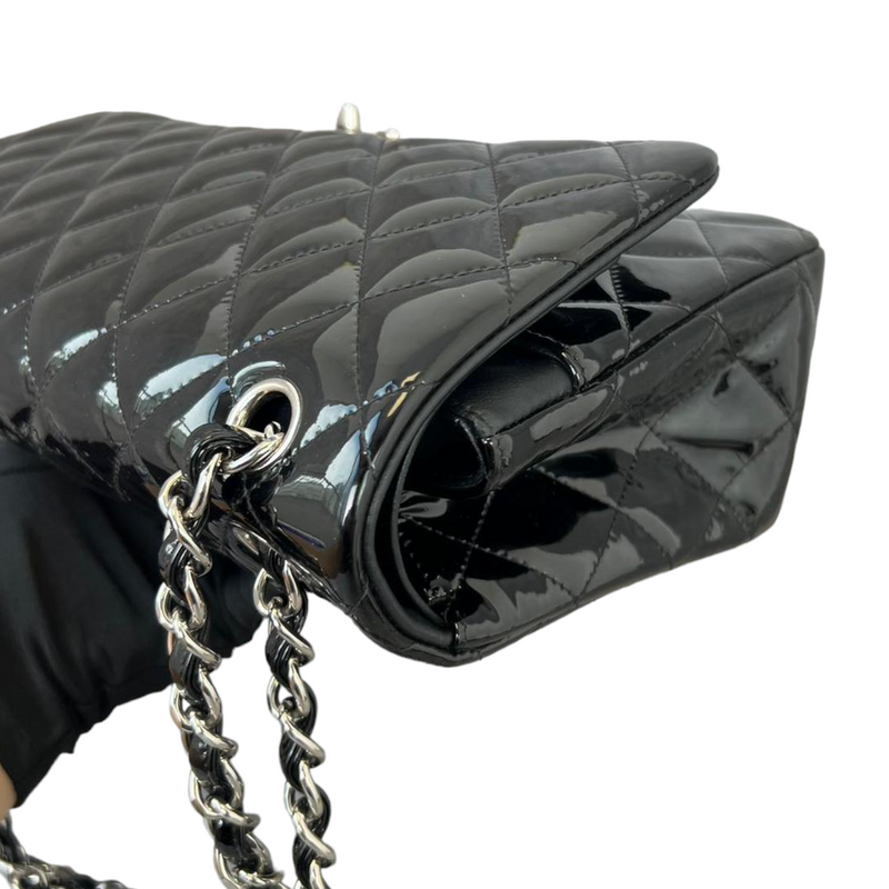 Chanel Black 2023 Patent Maxi Bowling Bag