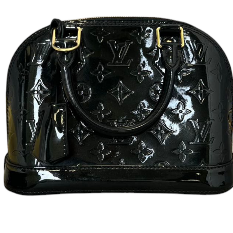 Louis Vuitton Alma Bb Camel Patent Leather Handbag (Pre-Owned)