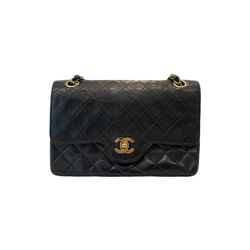 Chanel Timeless/Classic Double Flap Shoulder Bag in Beige Quilted Lambskin, GHW