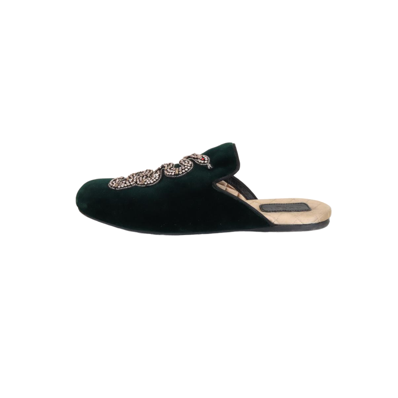 Gucci green velvet slippers on sale