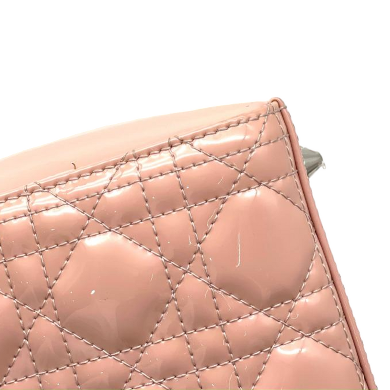 Patent Cannage Medium Lady Dior Pink SHW