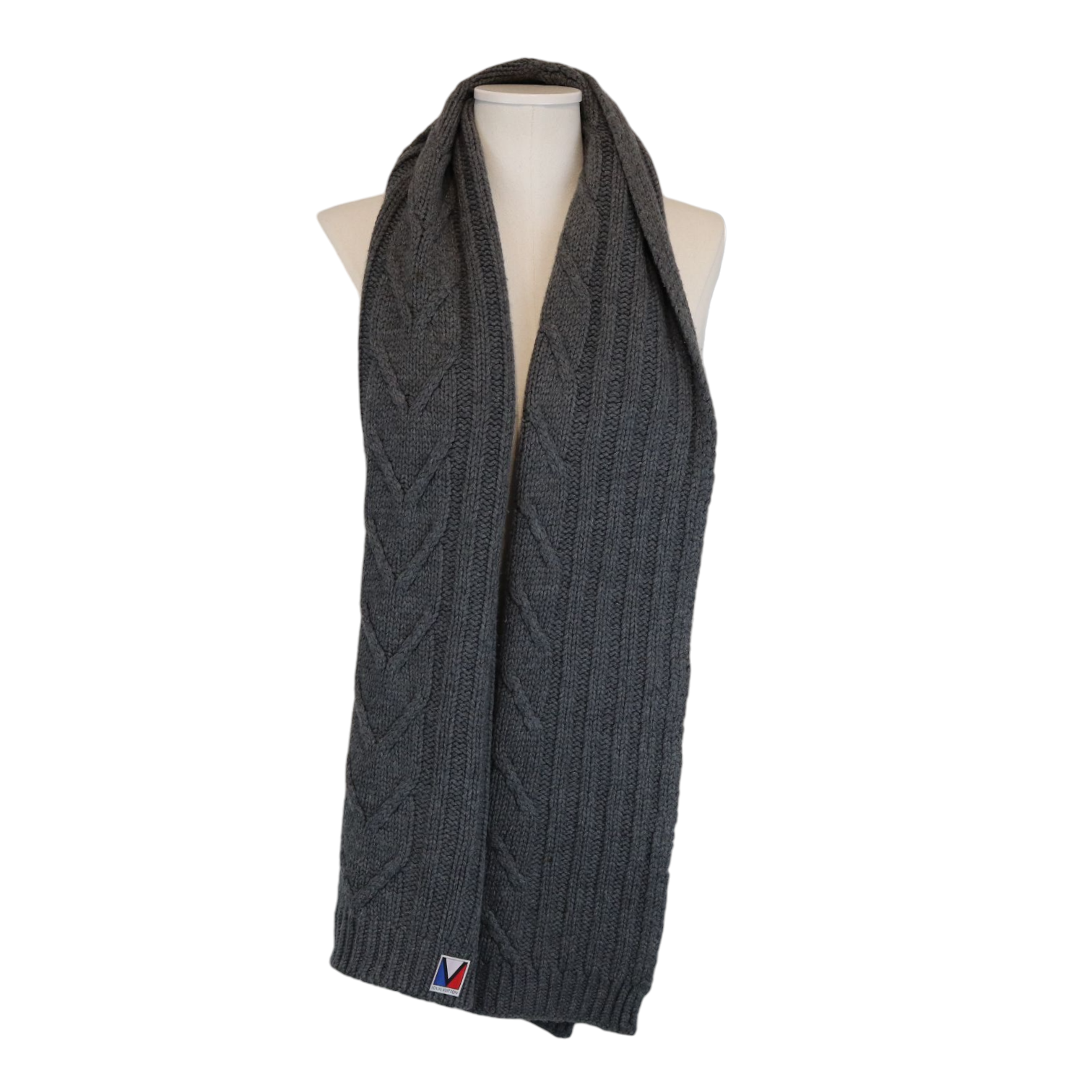 Wool scarf & pocket square Louis Vuitton Grey in Wool - 19256827