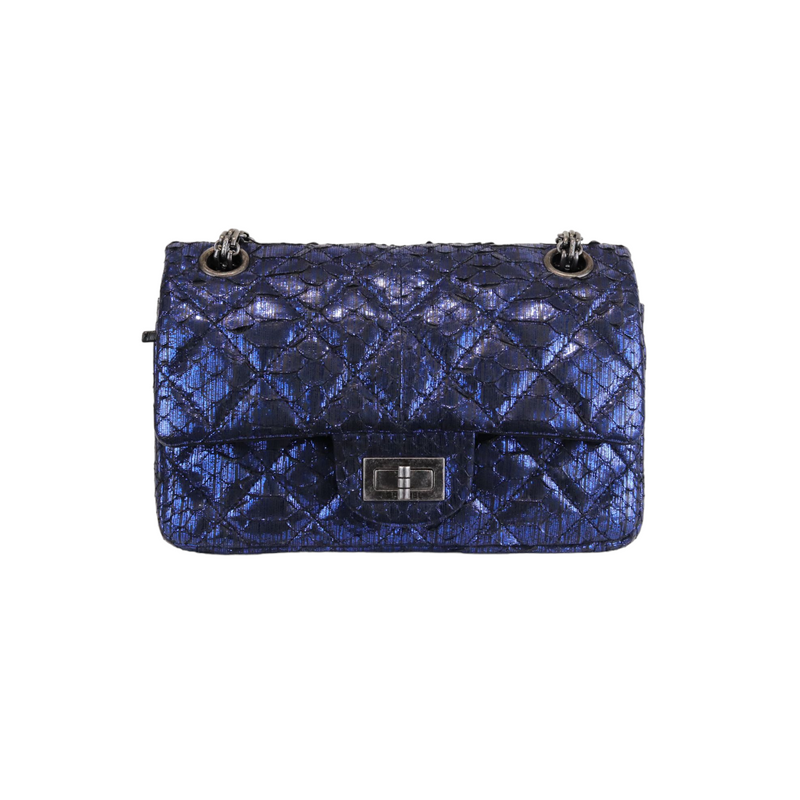 Python Quilted 2.55 Reissue 224 Mini Flap Blue RHW