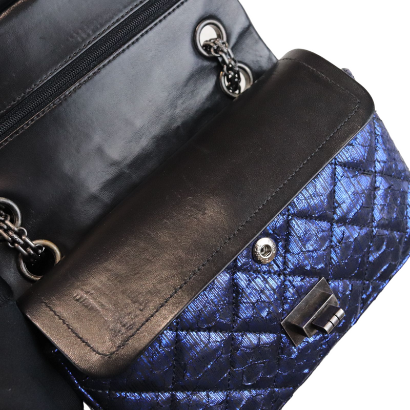 Python Quilted 2.55 Reissue 224 Mini Flap Blue RHW