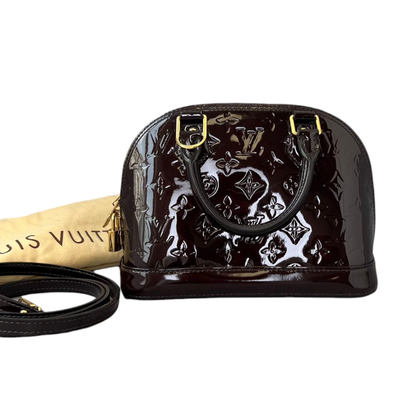 Buy Brand New & Pre-Owned Luxury Louis Vuitton Vernis Alma PM Amarante  Online