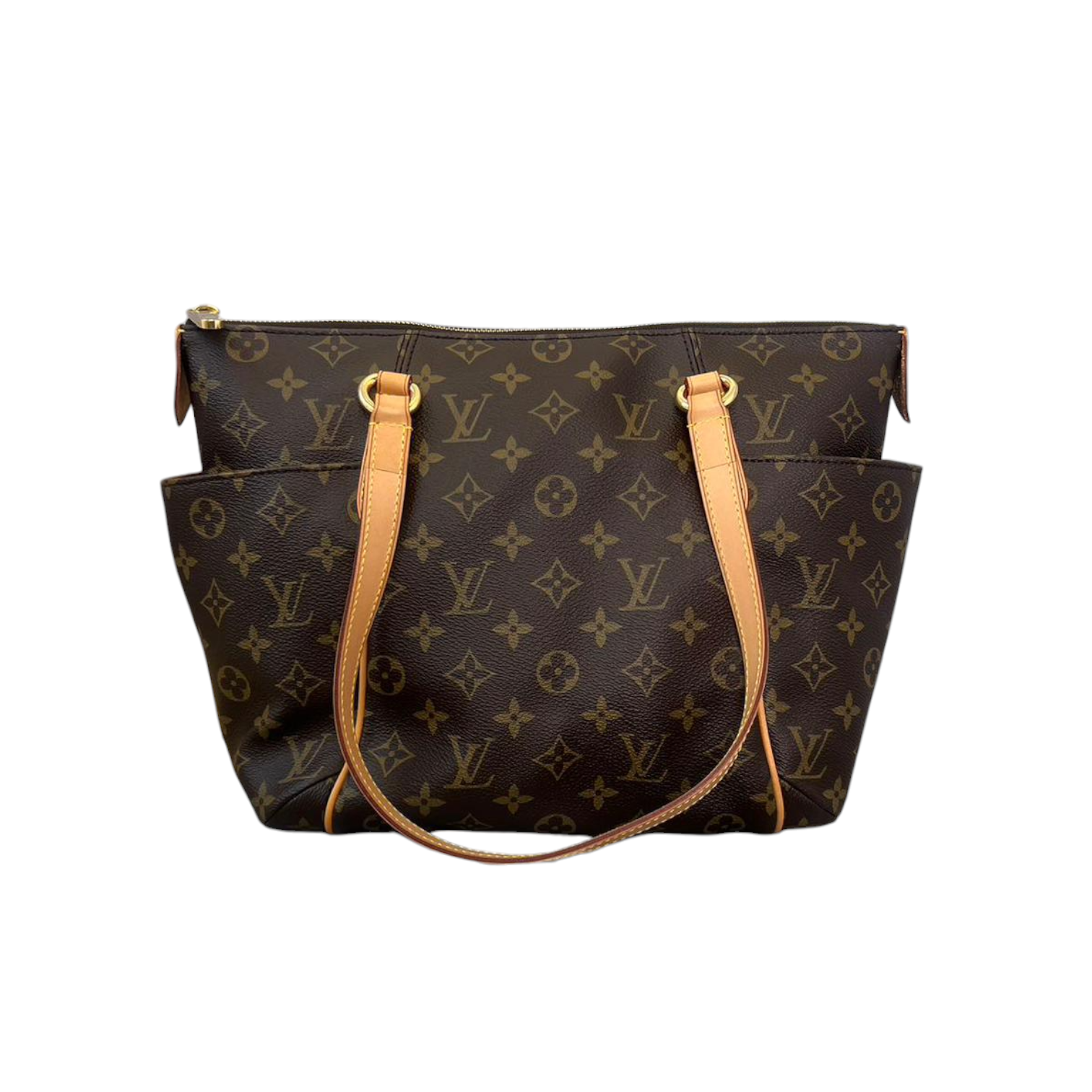 LOUIS VUITTON Totally MM Monogram Canvas Shoulder Bag Brown