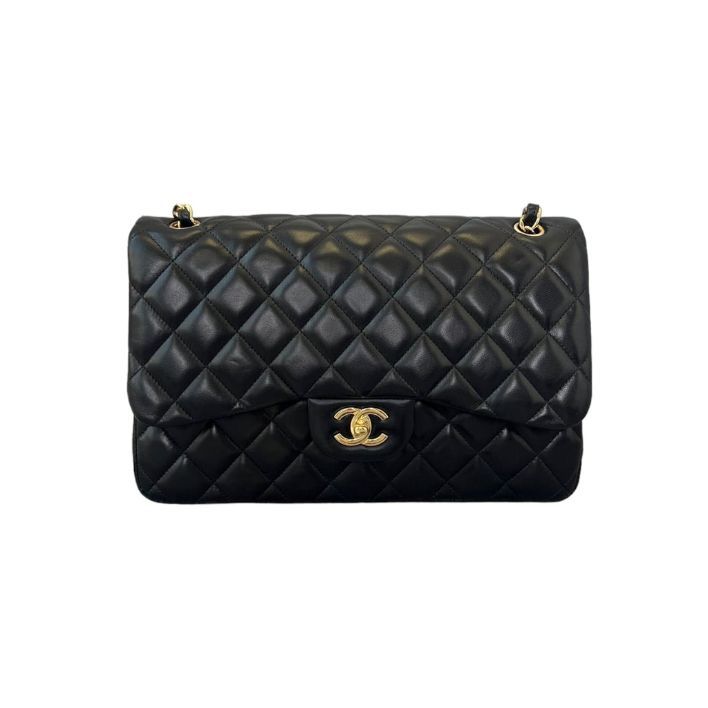 Jumbo Classic Double Flap Lambskin Black GHW