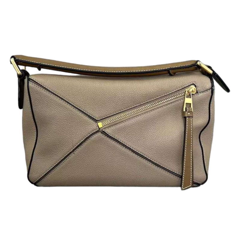 Grained Calfskin Small Puzzle Bag Sand Mink GHW