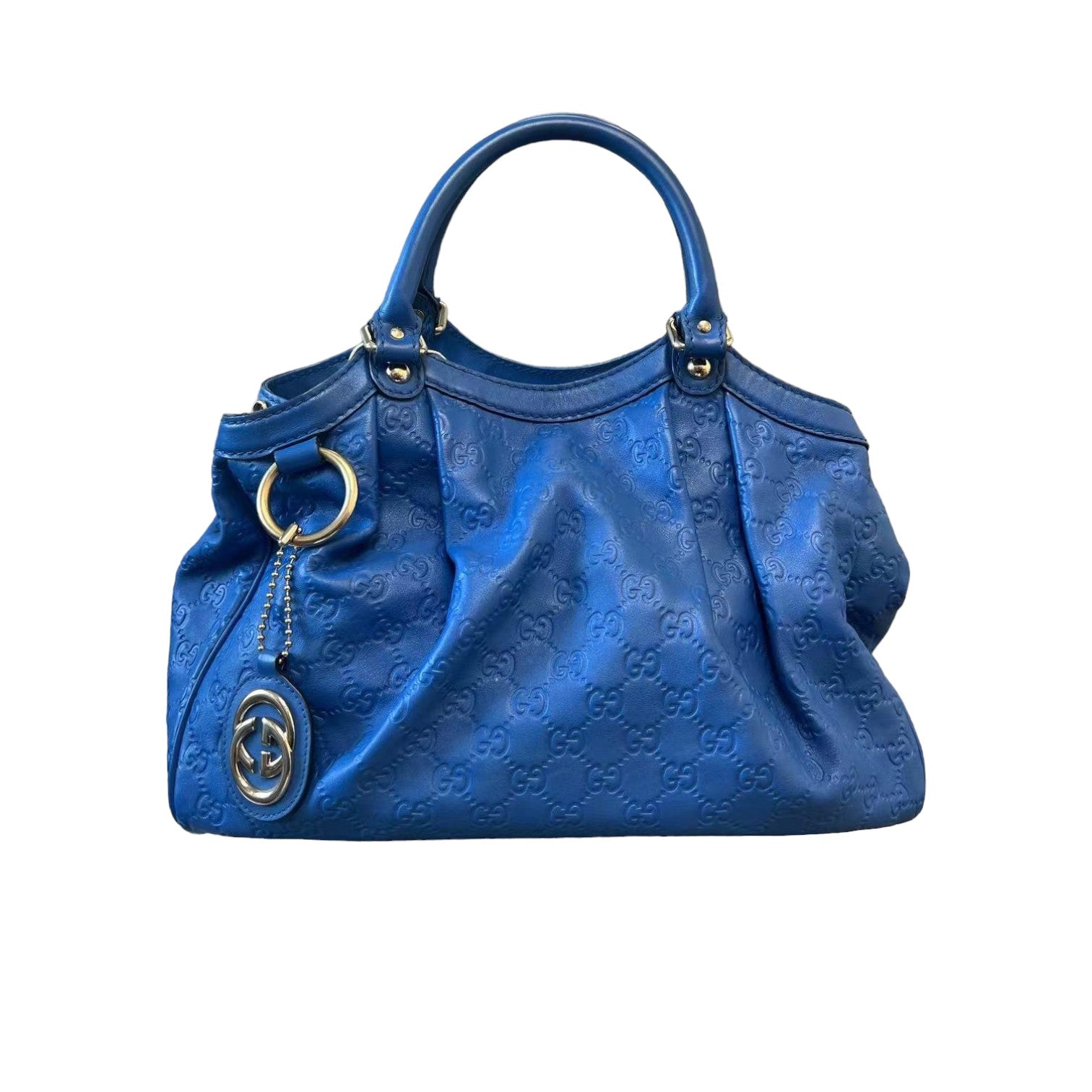 Gucci blue leather bag on sale