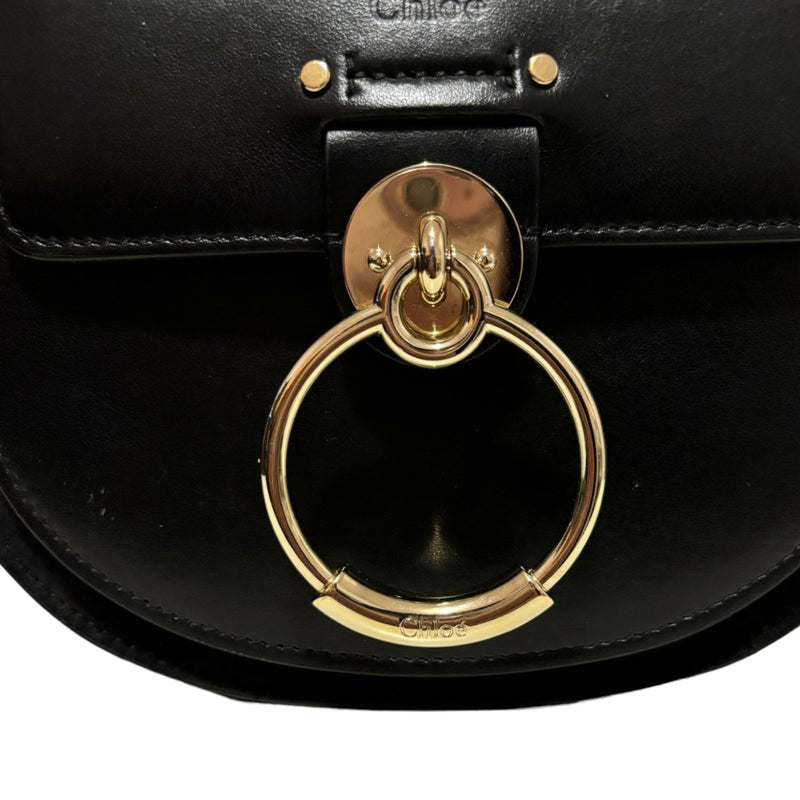 Tess Bag Grained Calfskin Small Black GHW