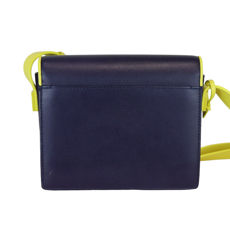 Madame Mini Shoulder Calfskin Yellow Navy