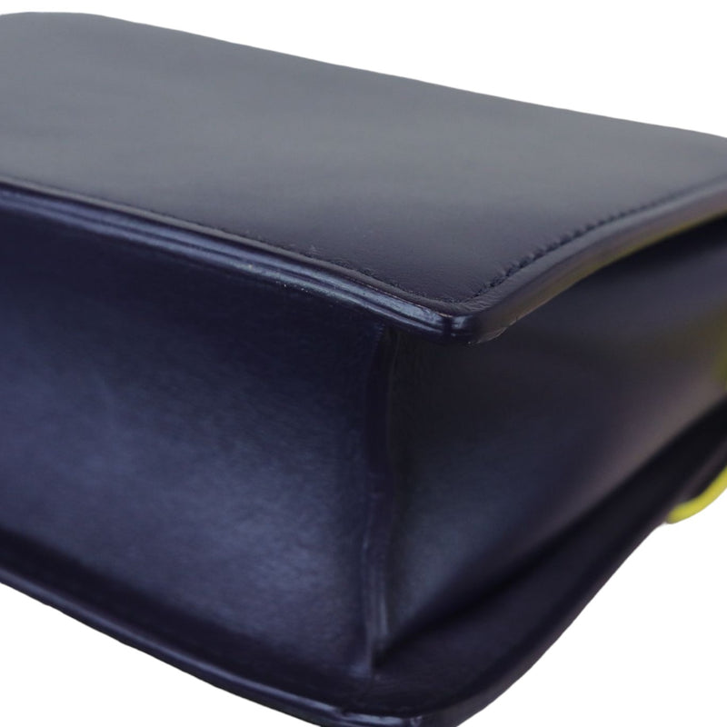 Madame Mini Shoulder Calfskin Yellow Navy