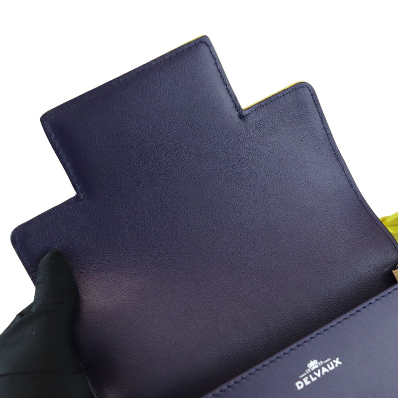 Madame Mini Shoulder Calfskin Yellow Navy