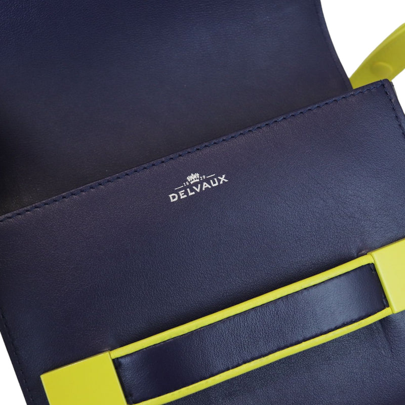 Madame Mini Shoulder Calfskin Yellow Navy