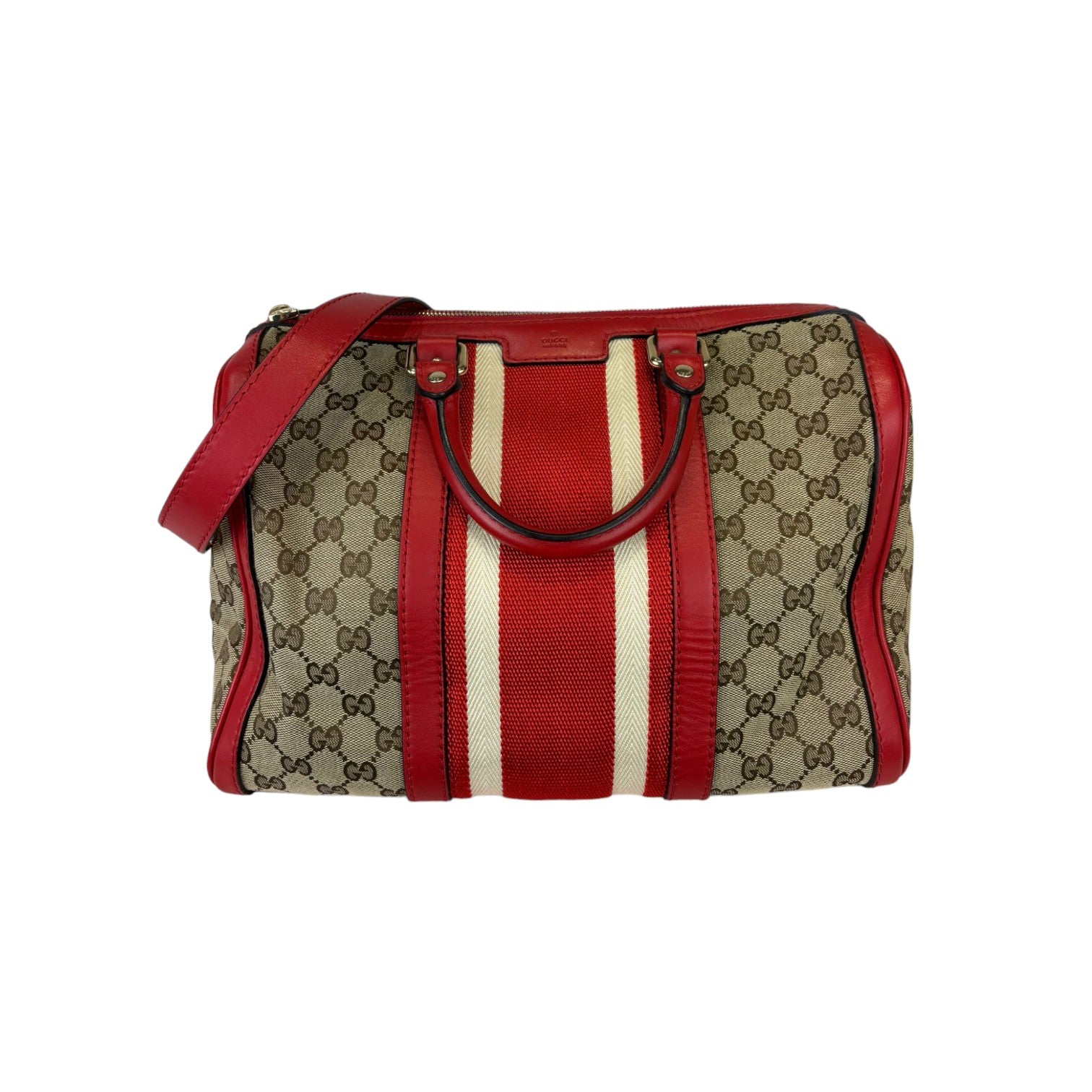 Gucci red monogram bag on sale